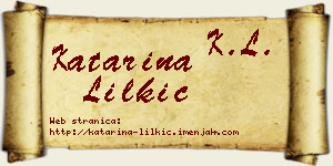 Katarina Lilkić vizit kartica
